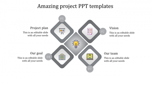 project ppt templates-Amazing project PPT templates -4-grey
